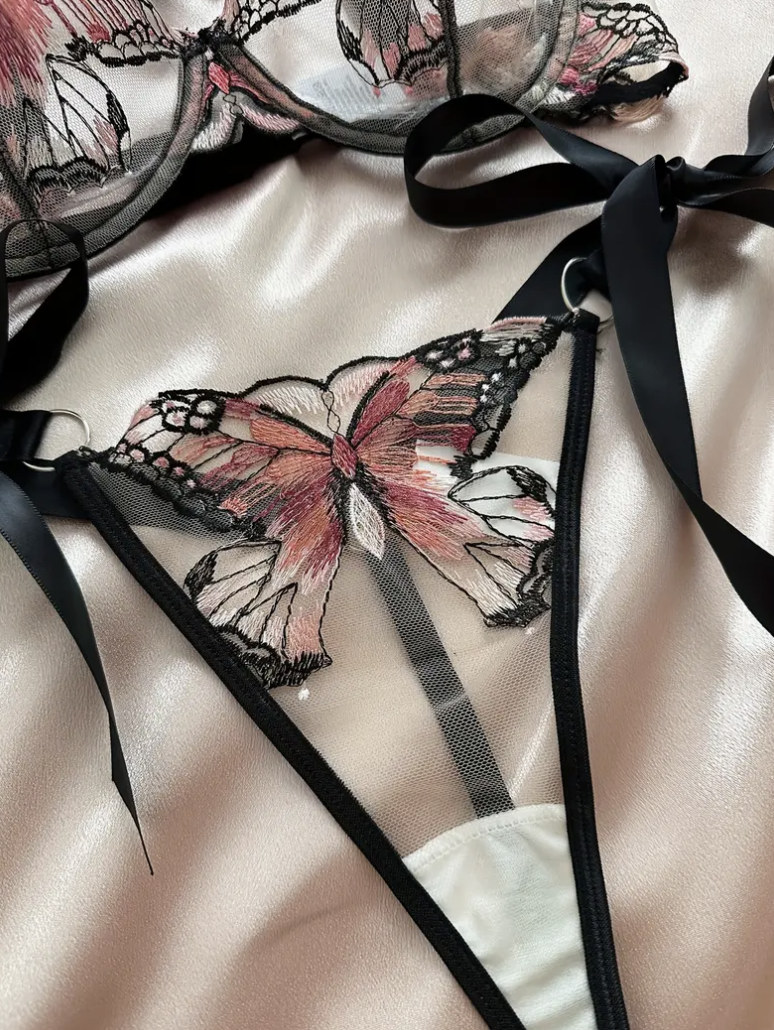 Midnight Butterfly Veil